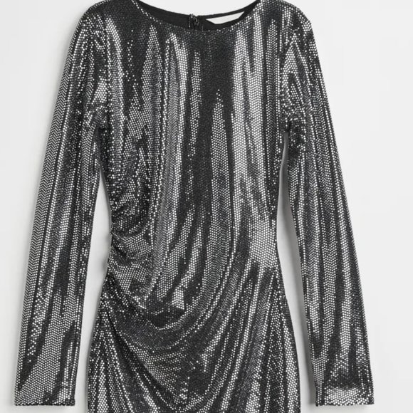 H&M Sequined Bodycon Dress - Size M - Picture 2 of 12